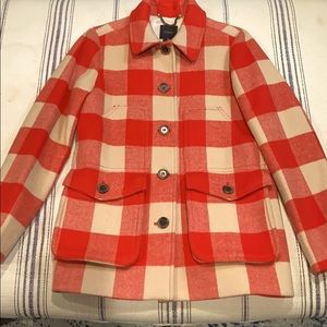 J. Crew Buffalo Plaid Wool Coat